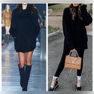 3X- - NEW Studio 1886 Grey Cowel Neck Sweater Dress with pockets